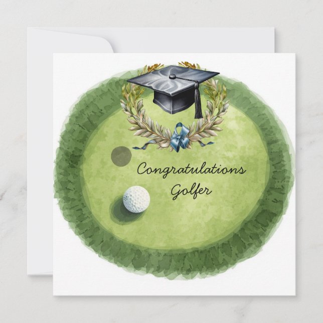 Golf Examens Grattis Kort “On Par”  (Framsida)