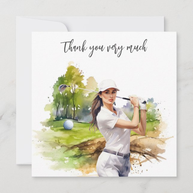 Golf Fairway Gratitude: Tack, ditt kort (Framsida)