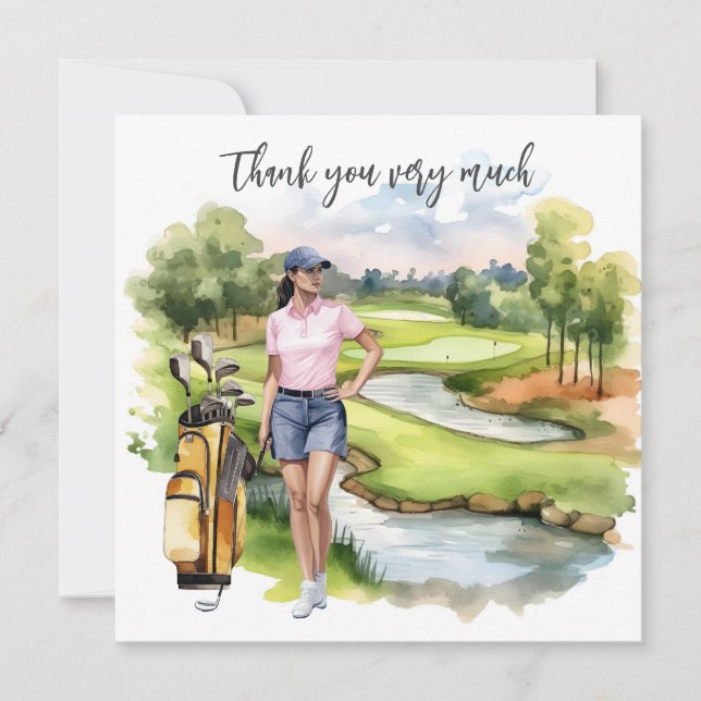 Golf Fairway Gratitude: Tack, ditt kort (Framsida)