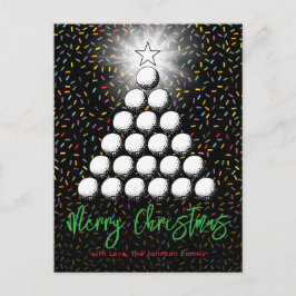 Golf Familj Jul Design Helg Vykort