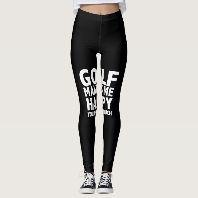 golf får mig att lycklig inte så mycket leggings (Framsida)