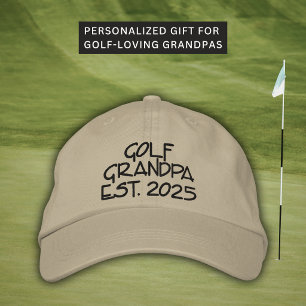 Golf Farfar Est. År Broderad Anpassad Hatt Keps