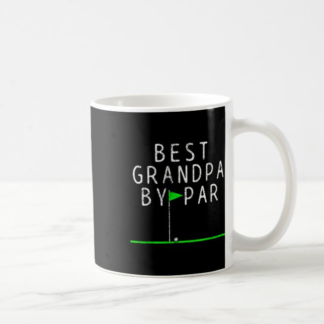Golf Farfar Farfarpresent Av Par  Kaffemugg (Höger)