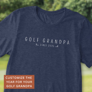 Golf Farfar Fars Dag Anpassat År Modern Vit T Shirt
