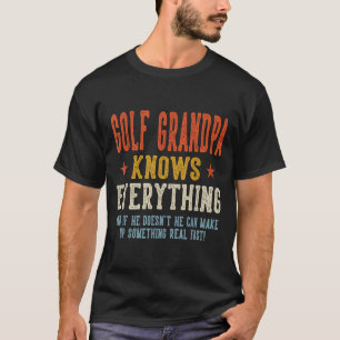 Golf farfar vet allt fars dag retro t shirt
