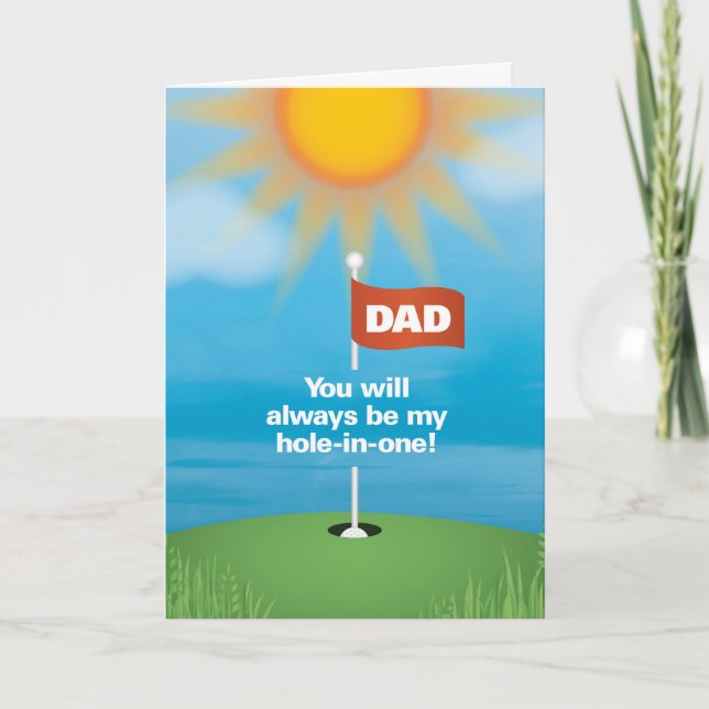 Golf Fars dag Card Kort (Framsida)