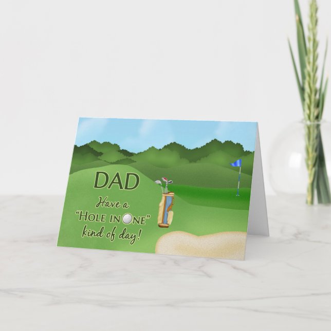 Golf Fars dag för Pappa - Hål i ett Kort (Framsida)