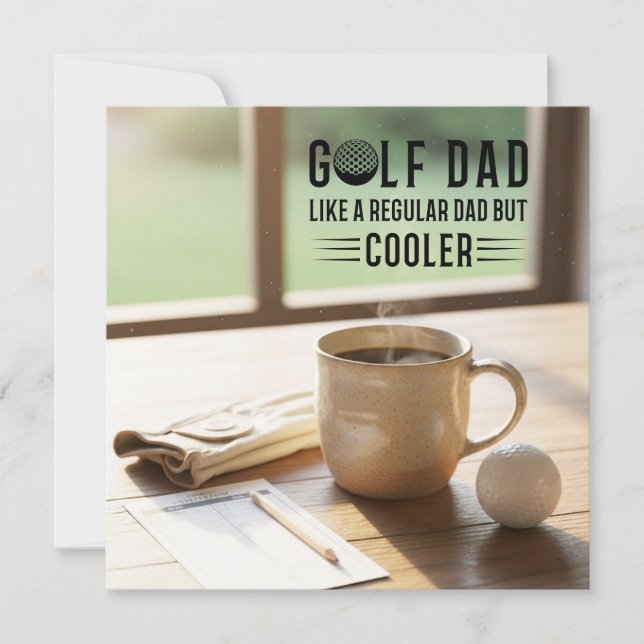 Golf Fars dag Golf pappa är coolare Julkort (Framsida)