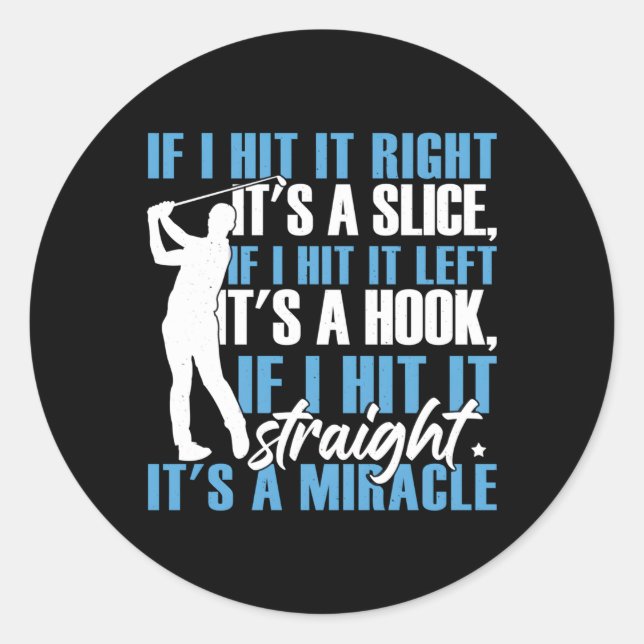 Golf Fars dag Golfer Runt Klistermärke (Framsida)