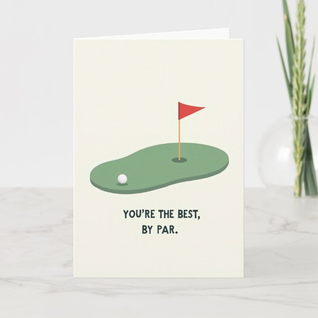 Golf Fars Dag Scenkort Kort (Framsida)