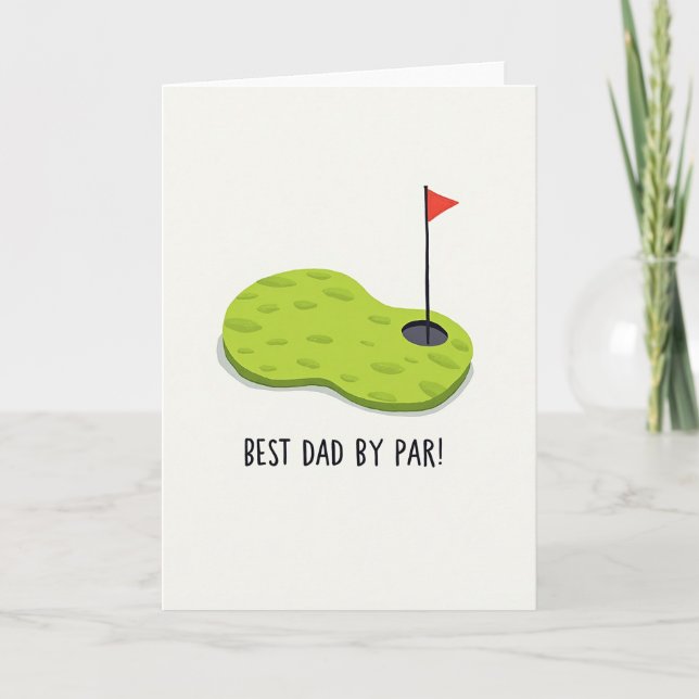Golf Fars Dags Önskekort Kort (Framsida)