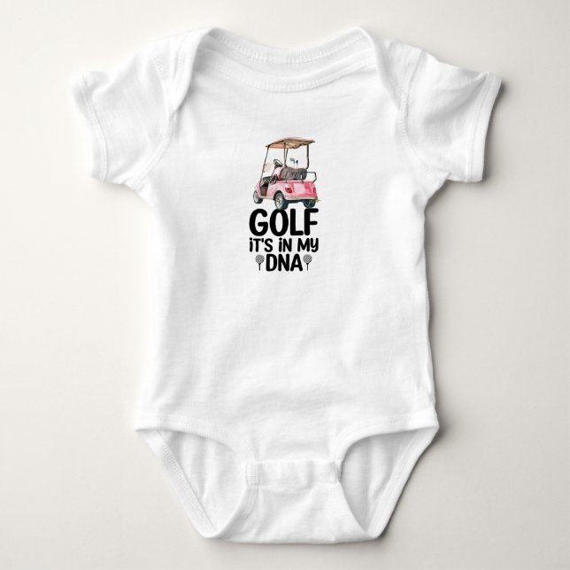 Golf finns i mitt DNA för Golfer Baby T Shirt (Framsida)