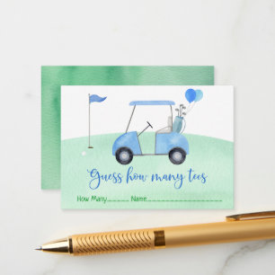 Golf First Birthday Par gissar hur många spel Tilläggskort