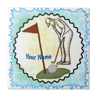 Golf Flagga Kakelplatta