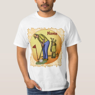 Golf Flagga Pappa Golfing golf T Shirt