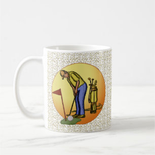 Golf Flagga Pappa Golfing mugg