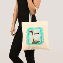 Golf Flagga Pappa Golfing tote bag Tygkasse