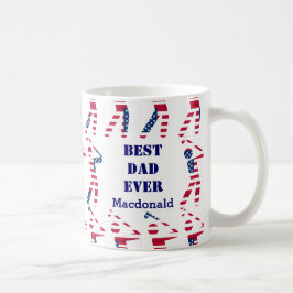 GOLF FLÄKT Bästa Pappa någonsin Personlig USA flag Kaffemugg