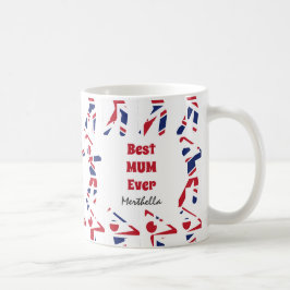 GOLF FLÄKT Best MORSA Alltid Personlig Union Jack Kaffemugg