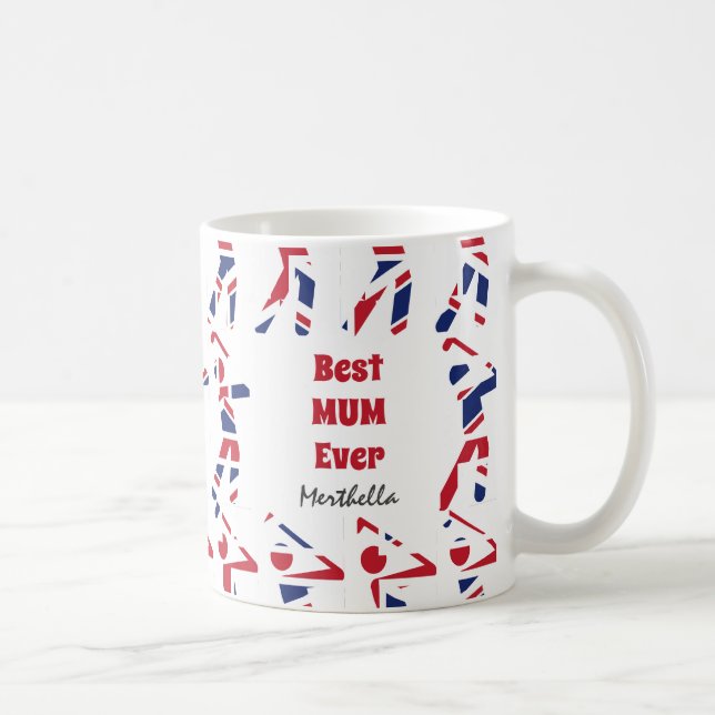GOLF FLÄKT Best MORSA Alltid Personlig Union Jack Kaffemugg (Höger)