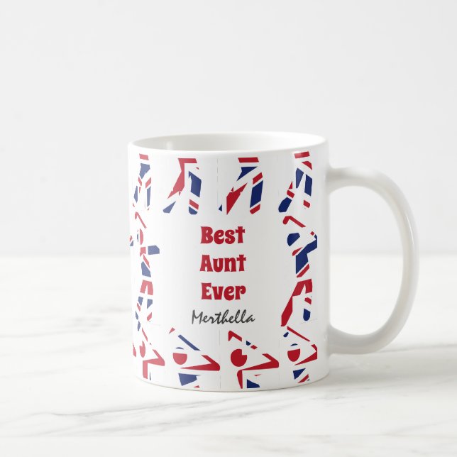 GOLF FLÄKT Best Moster Alltid Personlig Union Jack Kaffemugg (Höger)