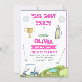 Golf Flick kalas-inbjudan Inbjudningar