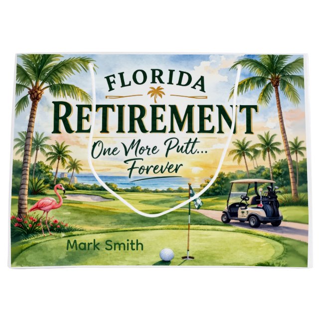 Golf Florida med flamingo-pensionärstema (Framsidan)