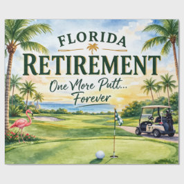 Golf Florida med flamingotema för pensionering Presentpapper