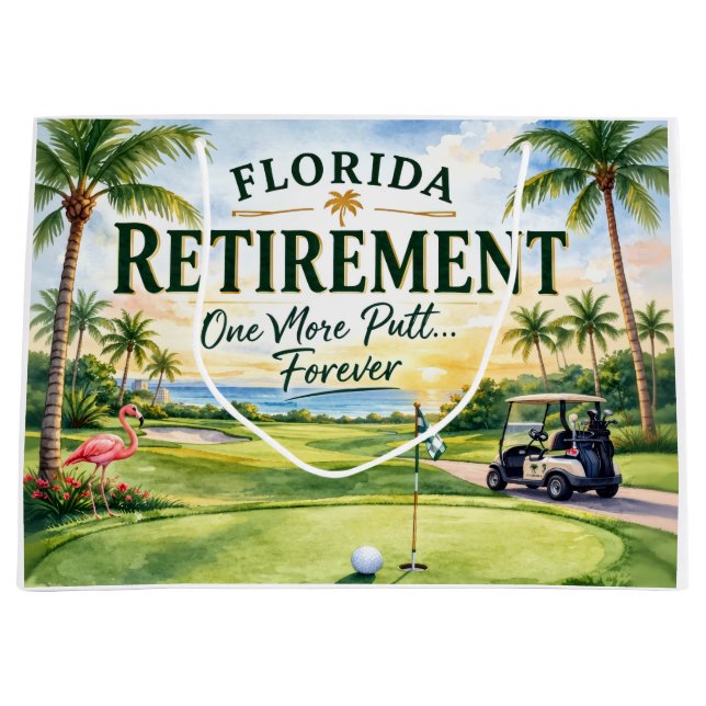 Golf Florida med tema flamingo pensionering (Framsidan)