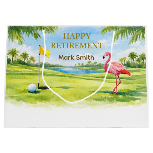 Golf Florida med tema flamingo-pensionering (Framsidan)