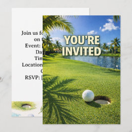 Golf Florida tema du är inbjuden Inbjudningar