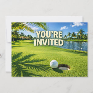 Golf Florida tema du är inbjuden Inbjudningar