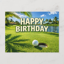 Golf Florida Themed  Happy Birthday  Vykort