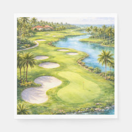Golf Florida Themed Napkins Pappersservett