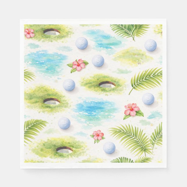 Golf Florida Themed Napkins Pappersservett (Framsidan)