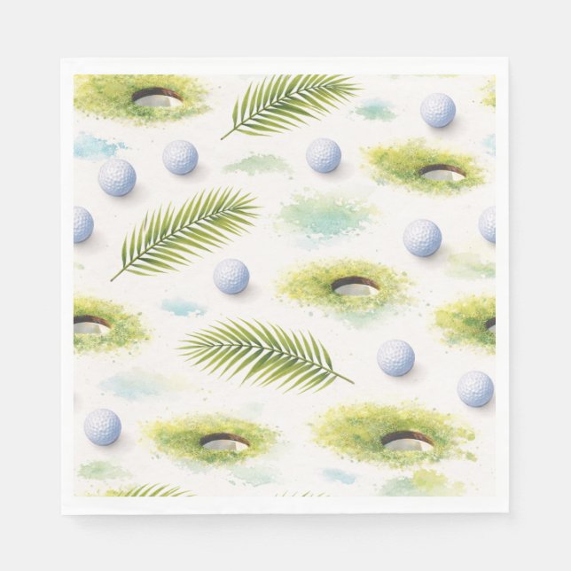 Golf Florida Themed Napkins Pappersservett (Framsidan)