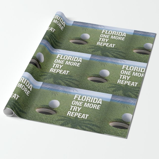 Golf Florida themed Presentpapper (Utrullad)