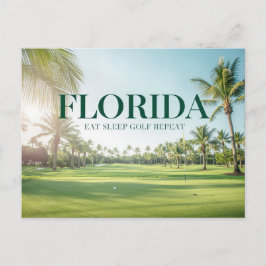 Golf Florida themed with ball on green  Vykort