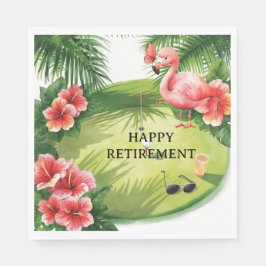 Golf Florida Themed with Flamingo on green Pappersservett