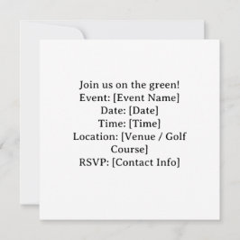 Golf Florida themed with flamingo retirement Inbjudningar