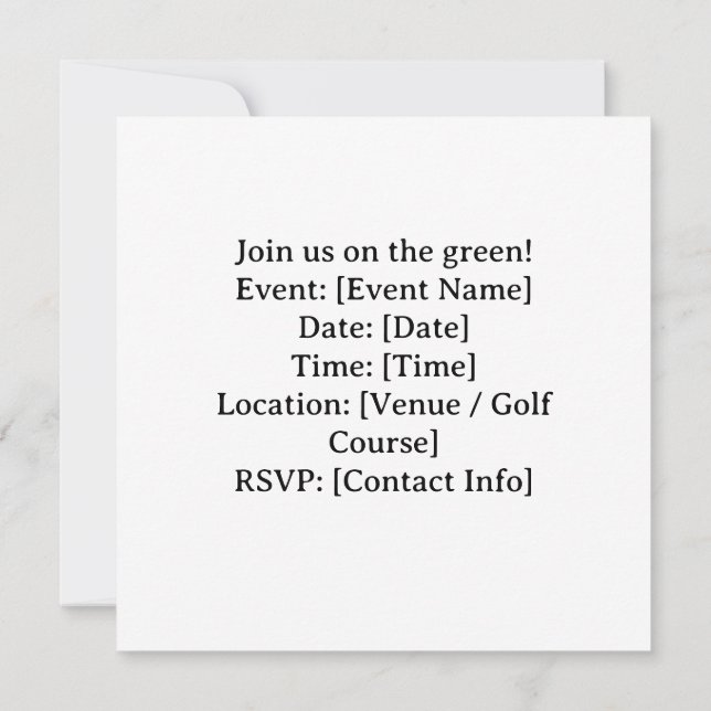 Golf Florida themed with flamingo retirement Inbjudningar (Baksida)