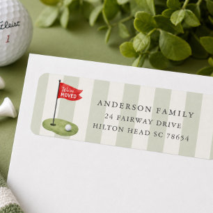 Golf Flyttadressetiketter Returadress Etikett