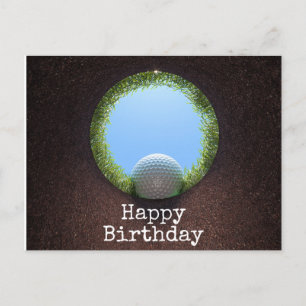 Golf födelsedag med Golf tema Vykort