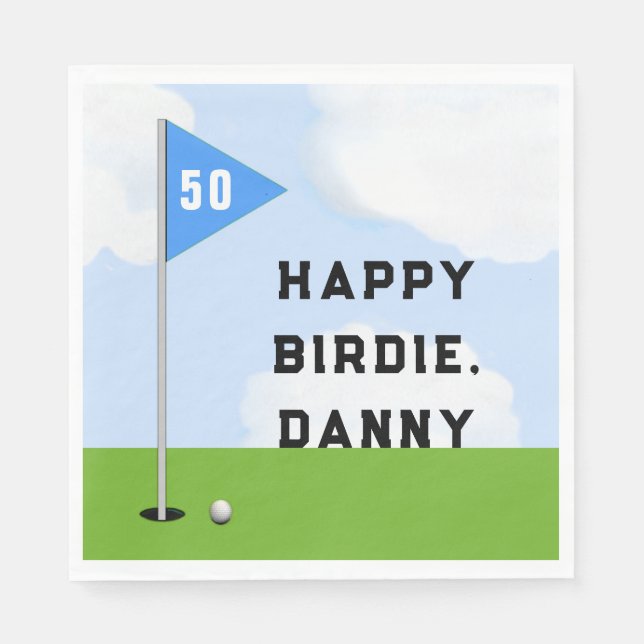 Golf Födelsedag Pappersservett (Framsidan)