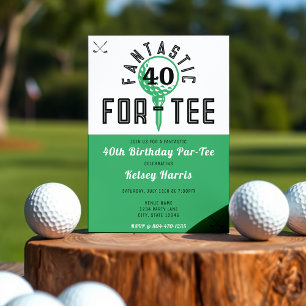 Golf-Födelsedagsfest för 40:e arbetsdagen Inbjudningar
