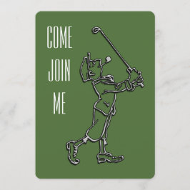 Golf Födelsedagsfest inbjudan