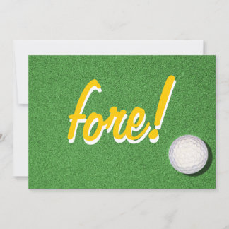 Golf Födelsedagsfest inbjudan