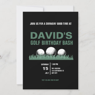 Golf Födelsedagsfest inbjudan för honom