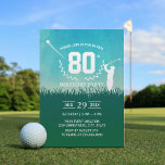 Golf-Födelsedagsfest Inbjudningar<br><div class="desc">Golf Swinging 80:e Födelsedagsfest inbjudan.</div>