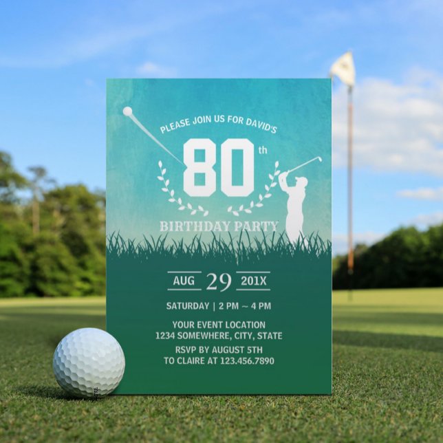Golf-Födelsedagsfest Inbjudningar (Skapare uppladdad)